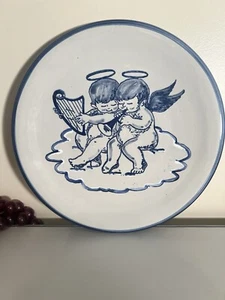 LOUISVILLE STONEWARE POTTERY Collectors Angels 10” Decorator Dinner Plate Micro - Picture 1 of 8