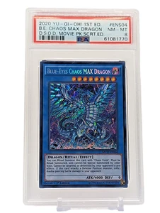 Yugioh - Blue Eyes Chaos MAX Dragon MVP1-ENS04 1st Edition Secret Rare PSA 8 - Picture 1 of 2