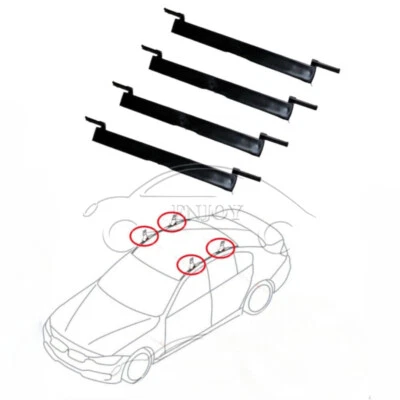 4X Primed Roof Rack Molding Port Cover For BMW 5 Series F10 F11 2010-2017 — 第 1/4 张图片