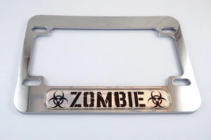 Zombie Motorcycle Bike plastic ABS Chrome Plated License Plate Frame - Imagen 1 de 2