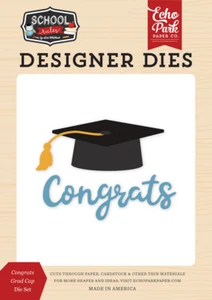 Juego de troqueles Echo Park Paper SCHOOL REGLES Grad Cap (SCR215042) - Imagen 1 de 1