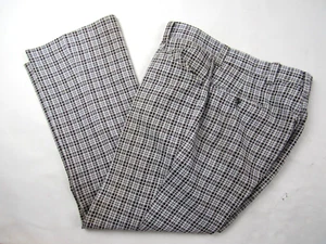 Vtg 60s 70s Sears Knit Polyester Flare Leg Pants 36 x 28.25 Bell Bottom Disco - Picture 1 of 18