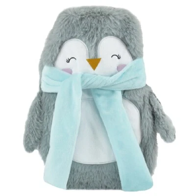 750ml Small Hot Water Bottle with Cute Penguin Cover - Image 1 of 2