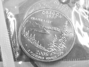 2005 P OREGON STATE QUARTER FROM MINT SET IN CELLO BU