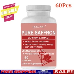 Saffron Capsules Pure Saffron Saffron Extract Dietary Supplements NEW 60Pcs - Bild 1 von 8