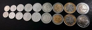 Argelia Set 9 monedas 1/4 1/2 1 2 5 10 20 50 100 dinares, 1992 a 2019, BIMETAL, UNC - Imagen 1 de 5