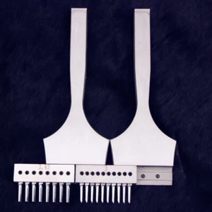 Cincel perforador de costura de hierro pinchado/hexágono intercambiable artesanal de cuero - Imagen 1 de 32