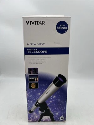 NEW Vivitar Portable Telescope with Tripod LIGHTWEIGHT DURABLE ALUMINUM BARREL - Image 1 of 4