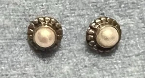Pearl Stud Silver Earrings - Picture 1 of 3