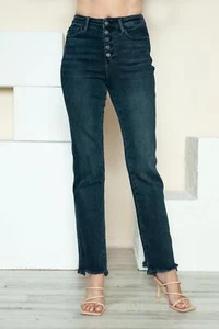 Judy Blue Full Size Button Fly Hem Destroy Straight Jeans - Bild 1 von 21
