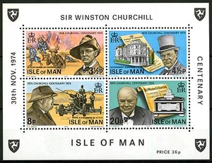 GROSSBRITANNIEN - ISLE OF MAN - BF - 1974 - 100. Geburtstag von Sir Winston Churchill - Bild 1 von 1