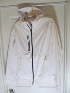 G/FORE Mens Hooded Rain Jacket, Style G4MS22013, Snow White. Size XL - Picture 1 of 9
