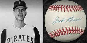 VARY RARE Fred Green (died 1996) PSA/DNA Signed Baseball 1960 Pittsburgh Pirates - Picture 1 of 4