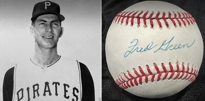 VARY RARE Fred Green (died 1996) PSA/DNA Signed Baseball 1960 Pittsburgh Pirates - Image 1 of 4