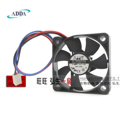 Genuine ADDA AD0512MB-G76  3 Wires 3 Pins 5CM CPU Cooling 12V 0.07A   - Image 1 of 3