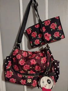 Betsy Johnson Large Diaper Bag With Coin Purse & Changing Pad Great Condition! - Picture 1 of 20
