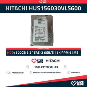 HITACHI HUS156030VLS600 300GB HDD 3.5" SAS-2 6GB/S 15.000 RPM 64MB CACHÉ - Photo 1/9