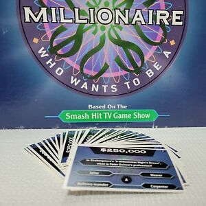 35 $250,000 Question Cards Who Wants To Be A Millionaire Game REPLACEMENT PIECES