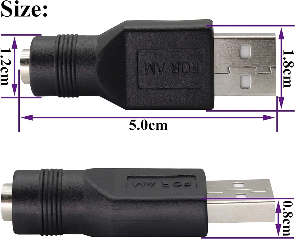 DC 5.5mm Plug to USB Charging Charge Barrel Jack Power Cable Wire 5v Connector