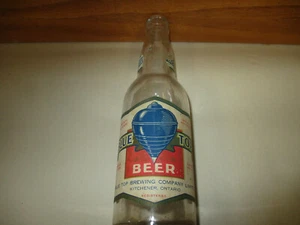 Vintage Blue Top Beer Bottle Kitchener Ontario 12oz Malt&Hops <D>Glass 1940's - Picture 1 of 12