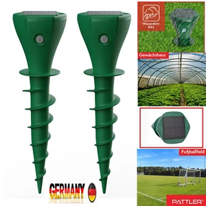 Ultraschall Maulwurf Vertreiber 2er Set Solar 800m² Effektiv Schraubdesign DE - Bild 1 von 7