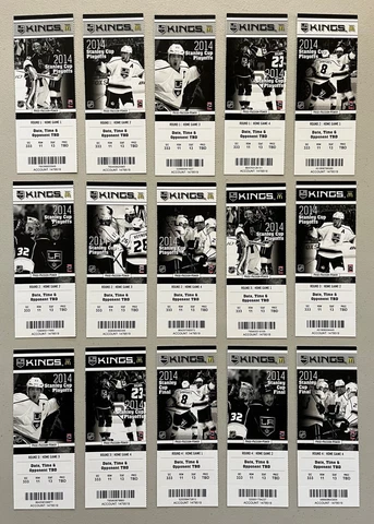 2014 NHL STANLEY CUP PLAYOFFS & FINALS LA KINGS FULL TICKETS - 15 of 16 GAMES Cover