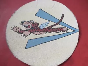WWII FLYING TIGERS AMERICAN VOLUNTEER GROUP HQ WHITE FLIGHT JACKET PATCH - Picture 1 of 1