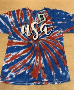 Simply Southern USA Red White And Sweet T-shirt Youth Size L BNWT - Picture 1 of 7
