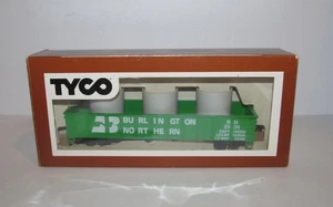 Vintage Tyco Train #341G Burlington Northern Gondola Car w/Pipes in Original Box - Picture 1 of 4