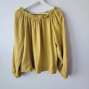 C&C California Women’s top size XL 3/4 Sleeve Gauze Crinkle Boat Neck - Picture 1 of 7
