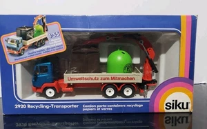 Vintage Mercedes LN2 Recycling Transporter with Lift 1:55 Siku In Box - Picture 1 of 9