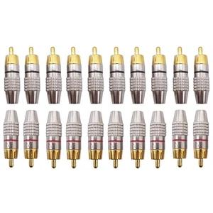 20pcs Adapter Connectors Soldering Video for Audio Speakers/Amplifiers Metal - Photo 1/24