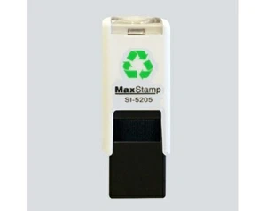 MaxStamp SI-5205 11mm x 11mm Self-Inking Customisable Stamp Black Ink Pad Square - Picture 1 of 3