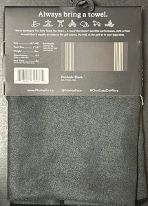 Nomadix L’unico asciugamano di cui hai bisogno mini asciugamano: a bordo piscina nero 16”x40” nuovo - Foto 1 di 3