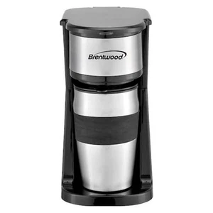 Single Cup Black Portable Coffee Maker with 14 oz. Travel Mug - Picture 1 of 6
