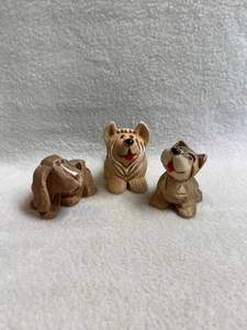 Vintage Artesania Rinconada Small Dog/Puppy Figurines - Set of 3 - Picture 1 of 6