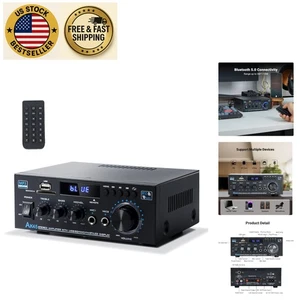 Hi-Fi 2-Channel Bluetooth Amplifier with Karaoke & FM Tuner | AK45 Audio Amp - Picture 1 of 8