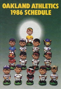 1986 OAKLAND A'S POCKET SCHEDULE  - Picture 1 of 1