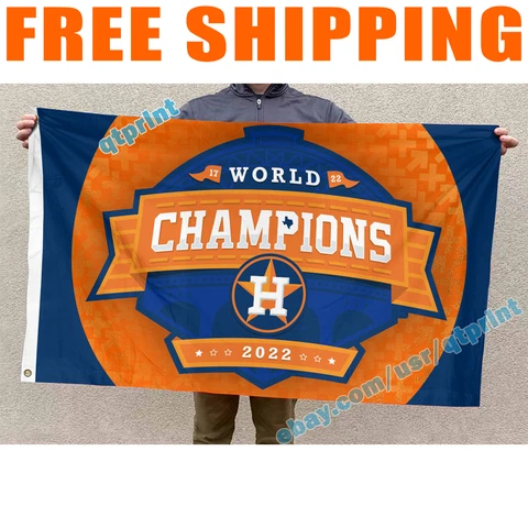 Houston Astros 2017 2022 WORLD SERIES CHAMPIONS Flag Banner 3X5 FT Fans Gift MLB Cover