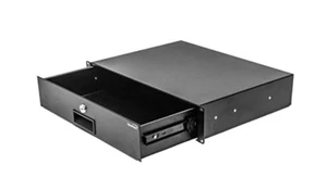 NavePoint Server Cabinet Case 19" Rack Mount DJ Lockable Deep Drawer w/Keys (2U) - Afbeelding 1 van 7