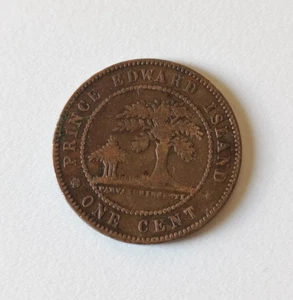 VEREINIGTES KÖNIGREICH - One CENT Münze Prince Edward Island 1871 Victoria - Bild 1 von 2