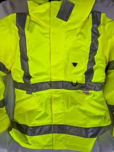 Parka, Brite Threads Brand, #9662 by M.L. Kishigo, Bright Yellow, Size Medium - Picture 1 of 12