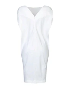 $1950 Authentic Rare BALENCIAGA Women's White Crêpe Stylish Short Dress 42 - Picture 1 of 4