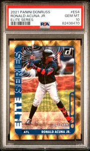 Panini Donruss Elite Series 2021 Ronald Acuña Jr #Es4 PSA gema como nueva 10/999 - Imagen 1 de 2