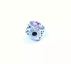PANDORA Essence Appreciation 925 Sterling Silver Sparkling Pink Charm 796082PCZ - Picture 1 of 3