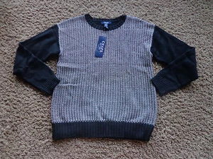 CHAPS Damen Strickpullover Neu mit Etikett Gr. L schwarz mit cremefarbenen Nähten Langarm - Bild 1 von 4