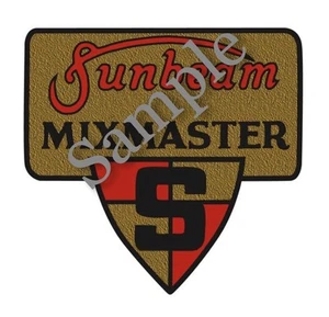 Vintage SUNBEAM MIXMASTER Early Mixer Models M4J, 1,3 - Replacement Decals - Picture 1 of 1