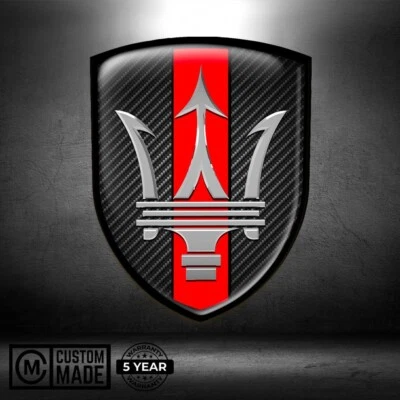 Pegatina Maserati | Calcomanía insignia guardabarros | Logotipo lateral maletero parachoques portátil etc. Foto 1 de 4