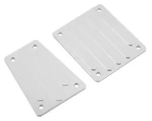 ST Racing Concepts Axial EXO Aluminum Front & Rear Skid Plates (Silver) - Picture 1 of 2