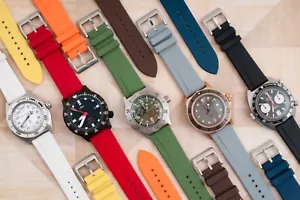 Correa de reloj de liberación rápida de goma FKM correa de buceo repuesto deportivo Seiko silicona - Imagen 1 de 119
